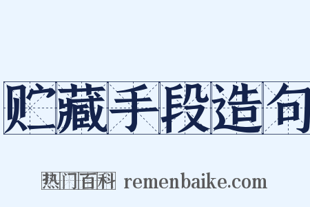 贮藏手段造句是什么意思的图片